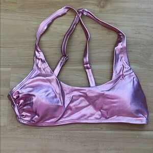 NWOT Xhilaration Metallic Pink Bikini Top 🧜‍♀️